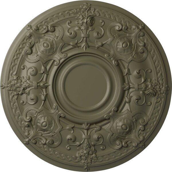 Ekena Millwork Oslo Ceiling Medallion (Fits Canopies up to 10 1/2"), Hnd-Painted Spartan Stone, 28 1/8"OD x 1 3/4"P CM28OSSSF - main